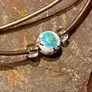 Double Wrap Leather Choker ~ Artisan Beaded Necklace ~3 Colors ~ Custom Size NWT